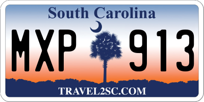 SC license plate MXP913