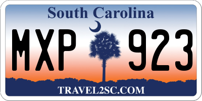 SC license plate MXP923