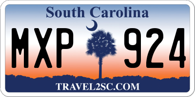 SC license plate MXP924