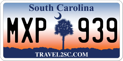 SC license plate MXP939