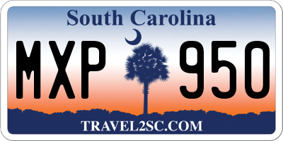 SC license plate MXP950