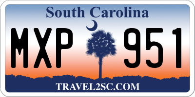 SC license plate MXP951