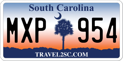 SC license plate MXP954