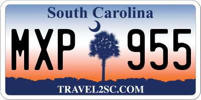 SC license plate MXP955