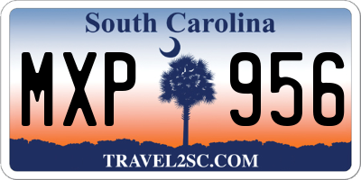 SC license plate MXP956