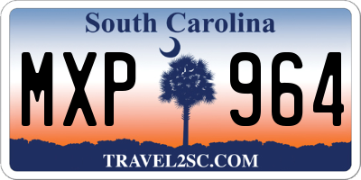 SC license plate MXP964