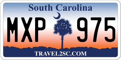 SC license plate MXP975