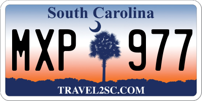 SC license plate MXP977