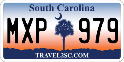 SC license plate MXP979