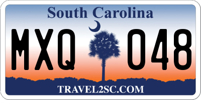 SC license plate MXQ048