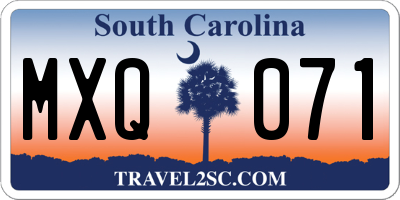 SC license plate MXQ071