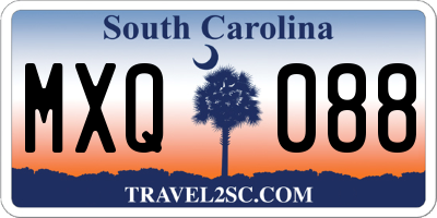 SC license plate MXQ088