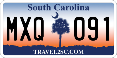 SC license plate MXQ091