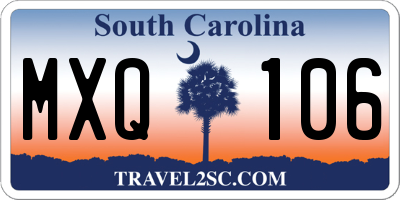 SC license plate MXQ106