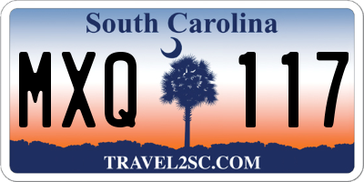 SC license plate MXQ117