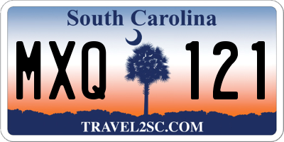 SC license plate MXQ121