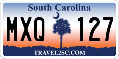 SC license plate MXQ127