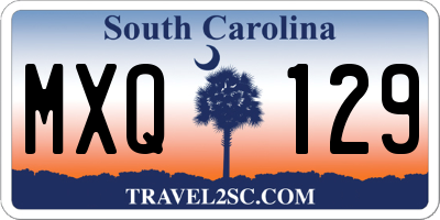 SC license plate MXQ129