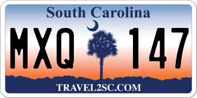 SC license plate MXQ147
