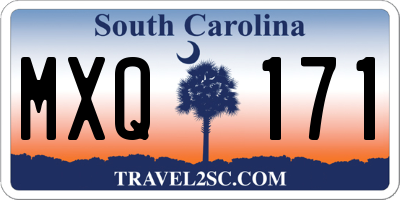 SC license plate MXQ171