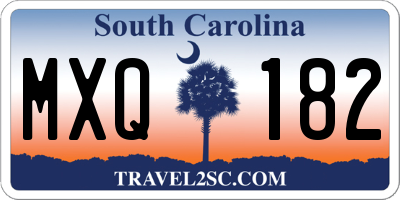 SC license plate MXQ182
