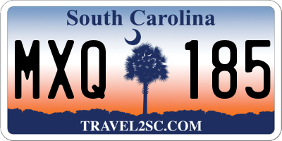 SC license plate MXQ185