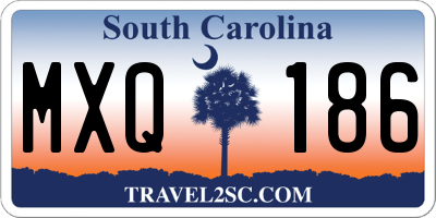 SC license plate MXQ186