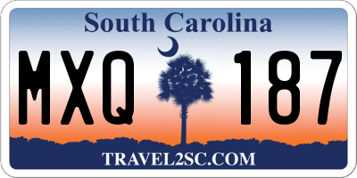SC license plate MXQ187