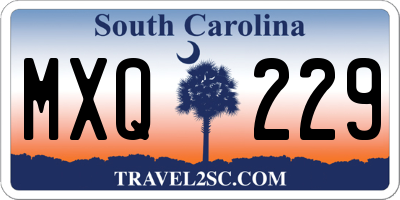 SC license plate MXQ229