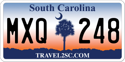 SC license plate MXQ248