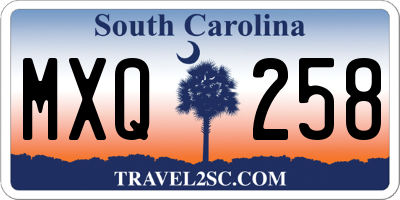 SC license plate MXQ258