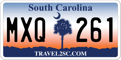 SC license plate MXQ261