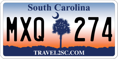 SC license plate MXQ274