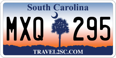 SC license plate MXQ295