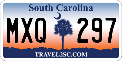 SC license plate MXQ297