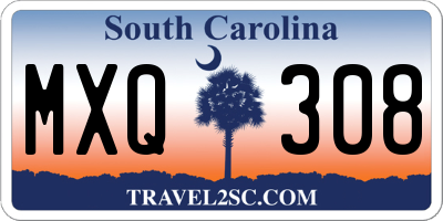 SC license plate MXQ308