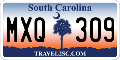 SC license plate MXQ309