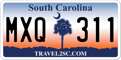 SC license plate MXQ311