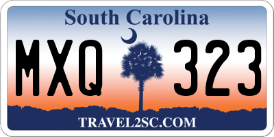 SC license plate MXQ323