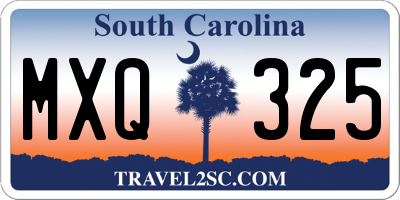 SC license plate MXQ325