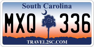 SC license plate MXQ336