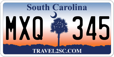 SC license plate MXQ345