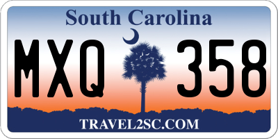 SC license plate MXQ358