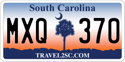 SC license plate MXQ370