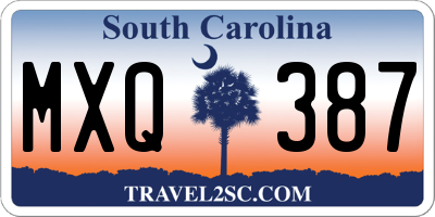SC license plate MXQ387