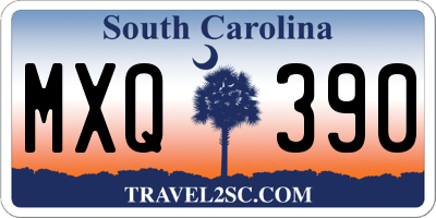 SC license plate MXQ390