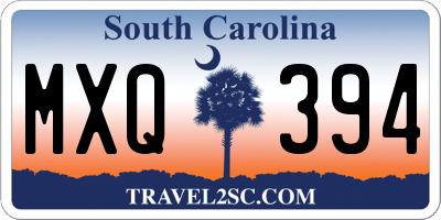 SC license plate MXQ394