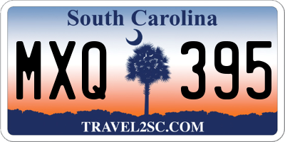 SC license plate MXQ395