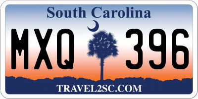 SC license plate MXQ396