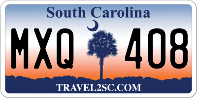 SC license plate MXQ408